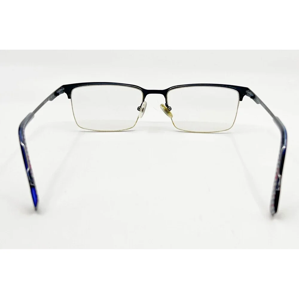 Ben Sherman Eyeglasses Mens Blue Goswell Half Rim Rectangle 53-17-140